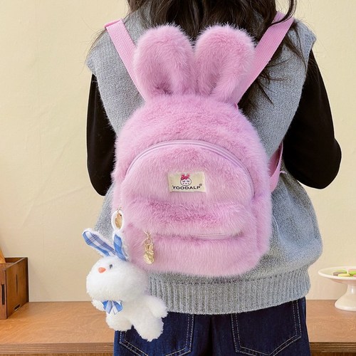 TKS 귀여운가방 백팩 크로스백 가방 선물 인형 미니크로스백 뽀글이가방 인형가방 털가방 토끼모양 곰모양