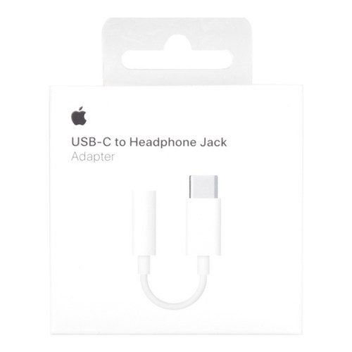 Apple 정품 USB C to 3.5mm Headphone Jack Adapter, 화이트, 1개