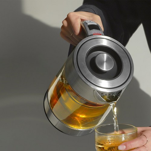 LCD화면 무선 전기 포트 주전자 티포트 분유포트 차탕기 1.7L, 리젠 무선 티포트