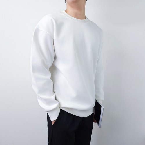 아임플렉스 남자 여자 남녀공용 특양면 무지 오버핏 맨투맨