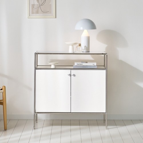 솔리드800수납장 미드센츄리협탁 미드센츄리모듈 철제모듈, 아이보리, 100