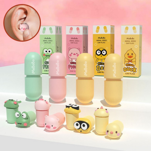 DORAS 소음 차단 귀마개 수면 집중 캐릭터 이어플러그 4종, 4쌍, 1세트