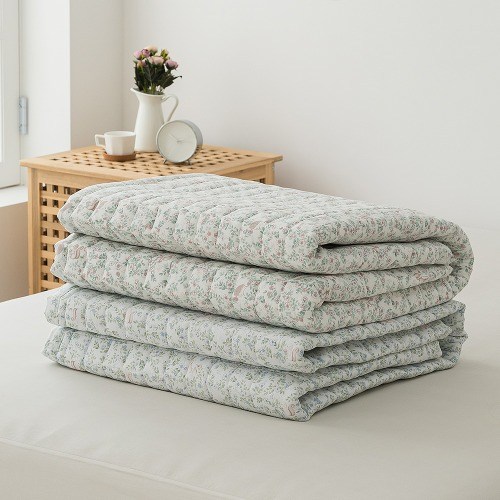 모달침구 수앤지 플라워패턴 사랑스러운 반디 SS Q 침대패드, 블루