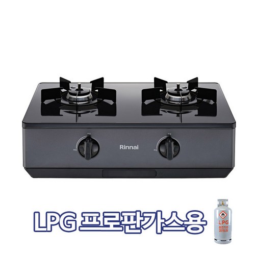 린나이 ATA20KJ 2구 가스레인지 AA건전지 사용 가스렌지, LPG