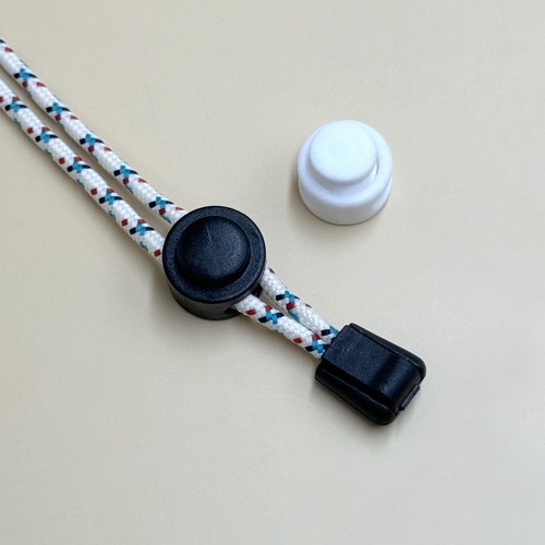 우주선 스토퍼 마감캡(신발끈 가방끈 리폼재료), 마감캡, 100개, 블랙