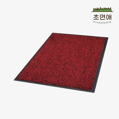 초면애 현관매트 먼지털이 수분제거 도트규격, 레드, 1개