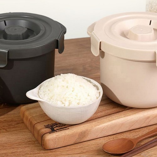 감각82 전자레인지 당내리 저당밥솥 자취생 미니밥솥 저칼로리 밥솥 저당질 저탄수화물 다이어트 당뇨 혈당 식단관리 캠핑밥솥 그레이색, 1개, 20cm