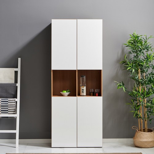 수오 폴킨 하이브리드 수납장 틈새장 진열장 400 600 800 1200, 800수납장(nx_e3_산타나오크