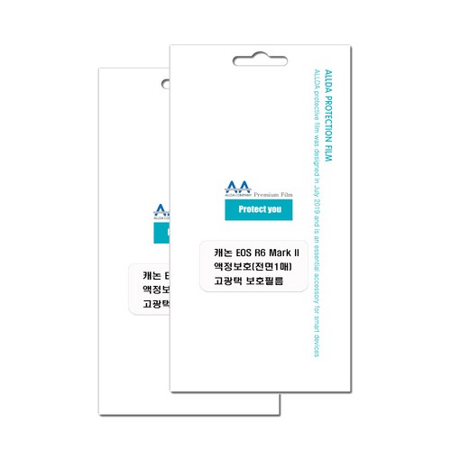 캐논 EOS R6 Mark2 호환용 고광택 보호필름 2매, 2개