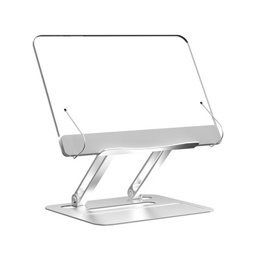 리몬 높이조절 투명독서대 북스탠드 책받침대 거치대, 실버, 1개