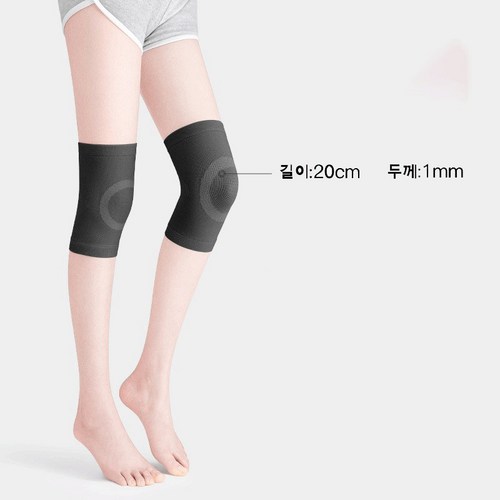 ANYOU 무릎보호대 고탄력 논****** 압박밴드 관절보호대 좌우 착용 세트 압박스타킹 무릎 밴드, 블랙, 2개