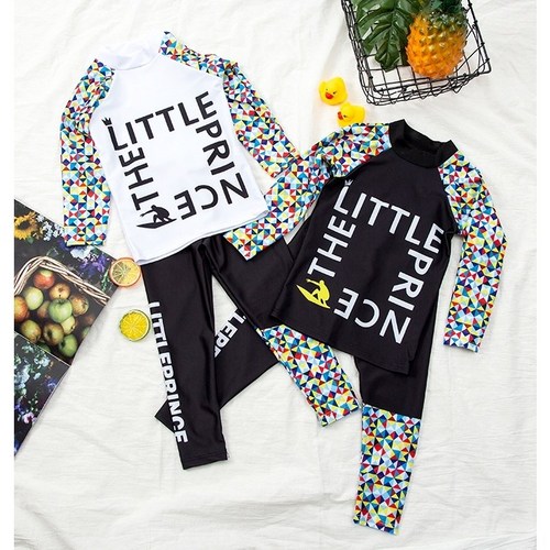 [4시전 당일발송] 키즈 남매룩 수영복 워터레깅스 상하세트 화이트 or 블랙