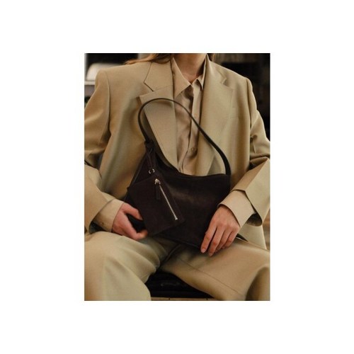 [로서울] [11/15순차출고]Mini pulpy hobo bag Suede Chestnut