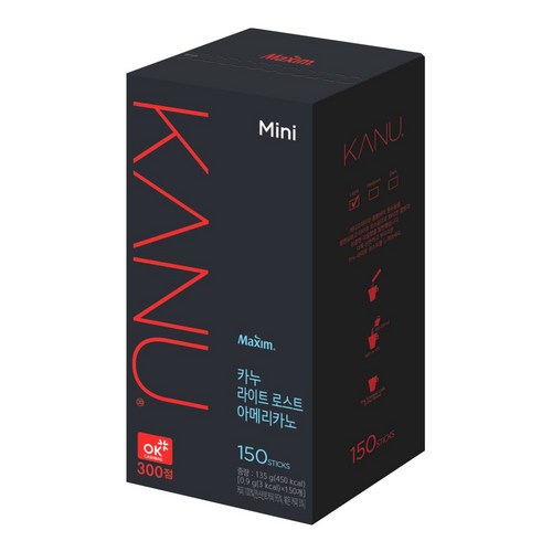 카누 미니 라이트 로스트 아메리카노 150Tx2개, 900mg, 150개입, 2개