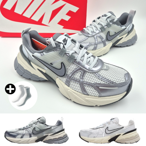 나이키 V2K 런 퓨어 플래티넘 런닝화 남여공용 운동화 (필샵 양말 증정)