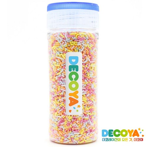 데코야 슈가 막대 믹스 파스텔 간편용기 (스프링클/제과제빵/데코), 1개, 80g