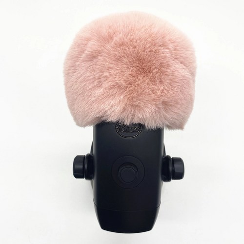 블루 예티 X 호환 마이크털 데드캣 윈드스크린 스크린퍼 야외 인공 모피 윈드 스크린 마이크 블루 yeti x 스폰지 마이크 커버 windproof foam, 핑크