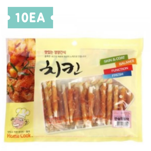 홈쿡 강아지 간식 400g, 10개, 안심껌말이10개