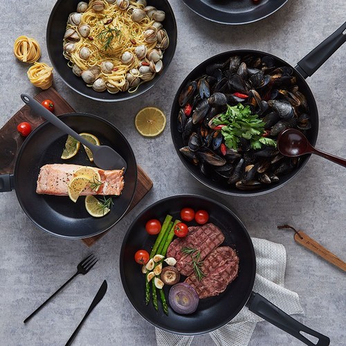 칸 IH 인덕션 블랙펄 5중 코팅 엠보 프라이팬 후라이팬 28cm, 1개