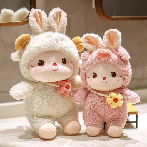 라즈온 귀여운 애착 토끼 인형 선물, 그린, 1개
