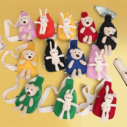 유아 키즈 슬링백 가방 곰돌이 디자인 사은품