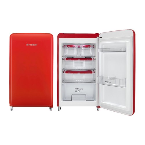 공식인증점 딤채 스탠드형 쁘띠김치냉장고 100리터 1룸 탈취기능 투명용기포함, WDS10KTACRF