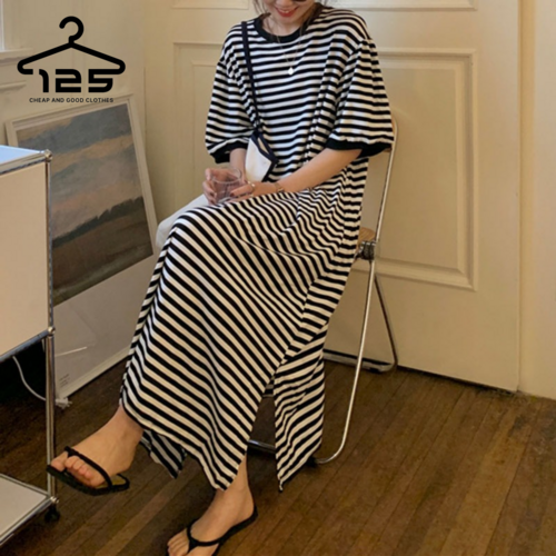 일이오 여성 트임 단가라 박스 롱원피스