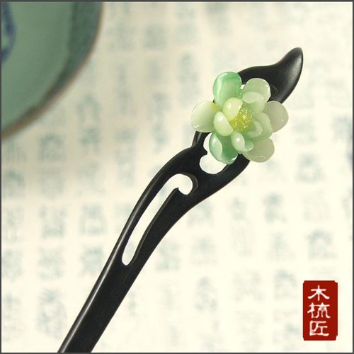 목소장 수공예 전통나무 비녀- 머리핀 올림머리 쪽머리