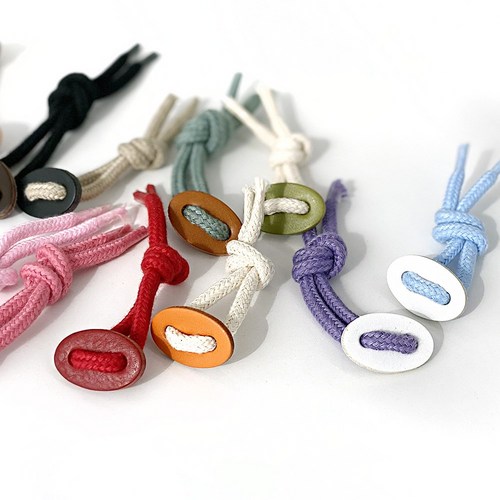 자체제작 이태리소가죽 돼지코 스톱퍼 후드끈 스토퍼 조리개, 1개, 딥그린