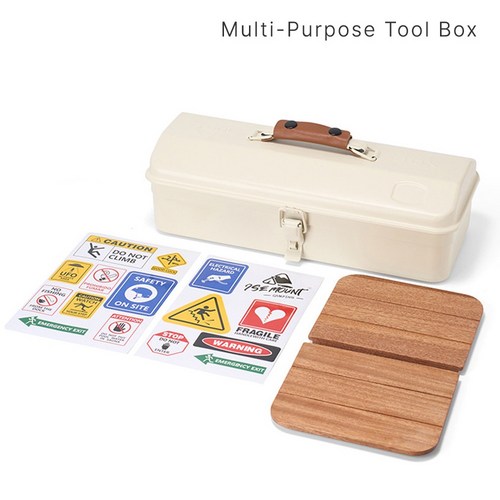 오아시스 캠핑 다용도 가방 툴박스 팩가방 케이스, 아이보리, 1개