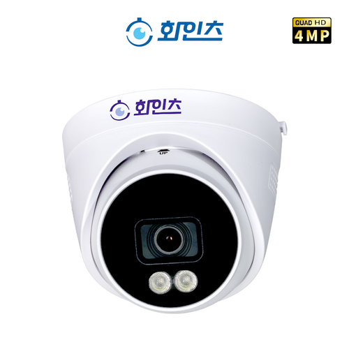 화인츠 400만화소 cctv카메라 네트워크 IP카메라 돔 야간풀칼라 토크백 스피커 주차장 방범 무인상점 학원 현관 FNC-EM8340 랜케이블포함, 10m