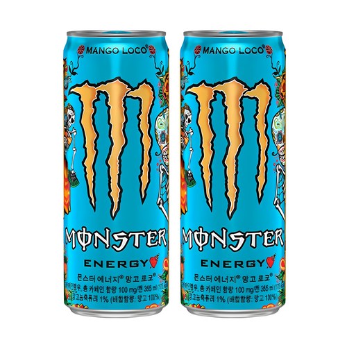 몬스터에너지 망고로코 355ml 12캔 에너지드링크 음료, 12개