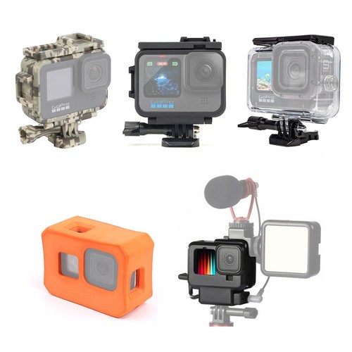 오토케 고프로 13 12 11 10 9 호환 케이스 커버 콜드슈 수중 방수 프레임 케이지, 1개, 듀얼콜드슈케이스(GA65)
