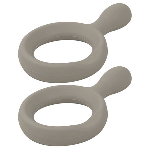 비비또 실리콘 수저받침대 2개 세트, 아메리카노그레이