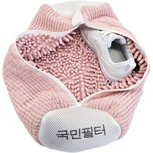 국민필터 2세대 신발 운동화 세탁망 특 대형, 1개, ShellPink