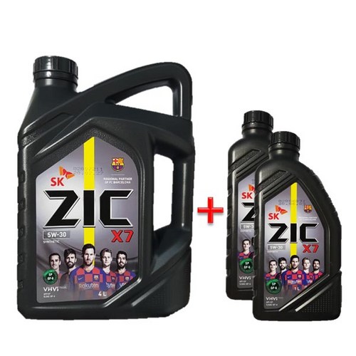 ZIC X7 5W30 SP 4L 1개 +1L 2개 가솔린 엔진오일, 지크 X7 5W30 4L 1개+1L@2개@@