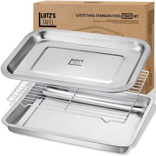루츠스타펠 올스텐 스텐 사각 트레이 세트, 1세트, 밧드+트레이+렉