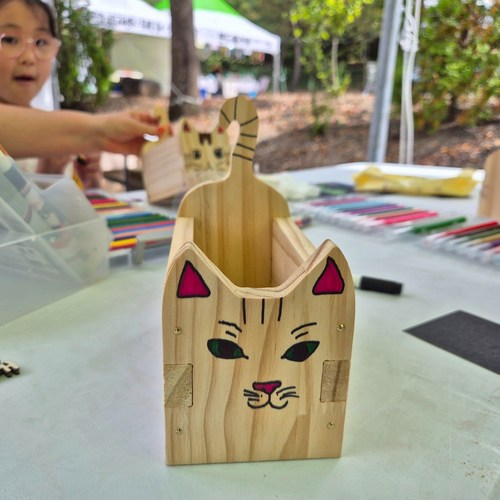 냥이 리모콘 꽂이 리모컨 보관 목공체험 DIY KIT 에셀나무