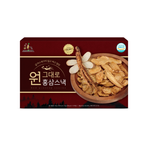 원그대로 홍삼스낵 홍삼칩 건강간식, 1박스, 72g