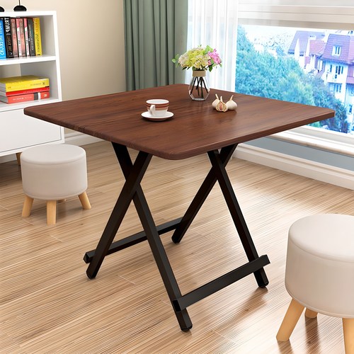 가구느낌 홈 접이식 테이블, 월넛+블랙