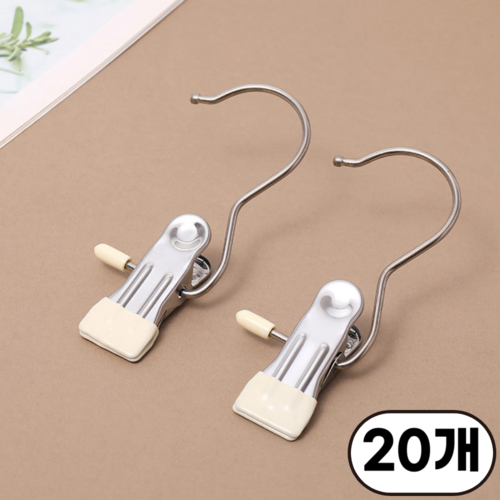 픽미나우 초강력 논****** 외집게 20P, 1개, 아이보리 20p