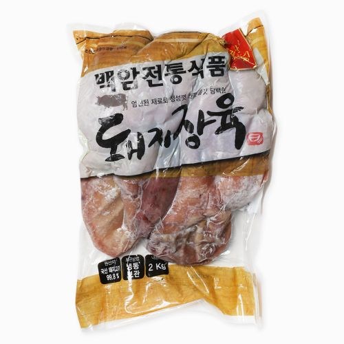 백암전통식품 삶은 돼지머리(통) 한마리 3kg 돼지장육, 1개