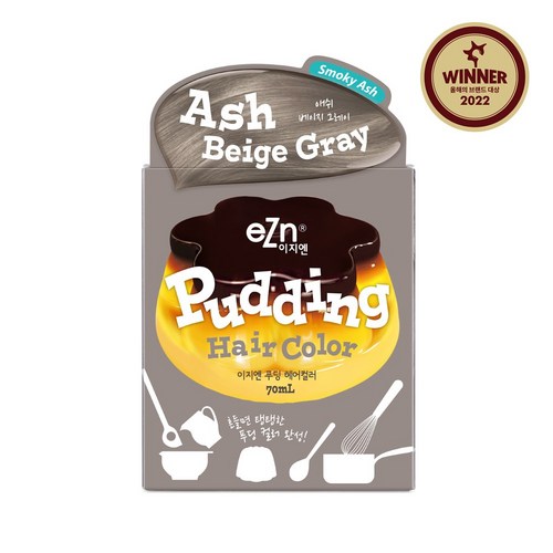 이지엔 푸딩 헤어컬러 애쉬 베이지 그레이, 1개