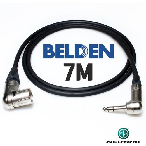 BELDEN 벨덴 8412 XLR(F) ㄱ자 꺽임 + TRS 뉴트릭 케이블 7M, 1개