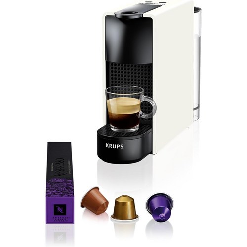 Krups Nespresso Essenza 미니 커피 캡슐 머신, White_Without milk frother | S