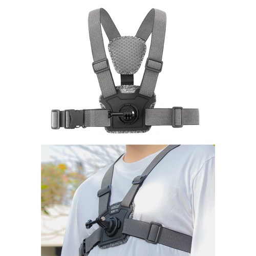 프리미엄급 듀얼 액션캠 체스트 마운트 스마트폰 휴대폰 핸즈프리 1인칭 촬영 가슴 거치대 고프로 오즈모 Insta360, 듀얼 액션캠 패키지 AC-A80A, 1개