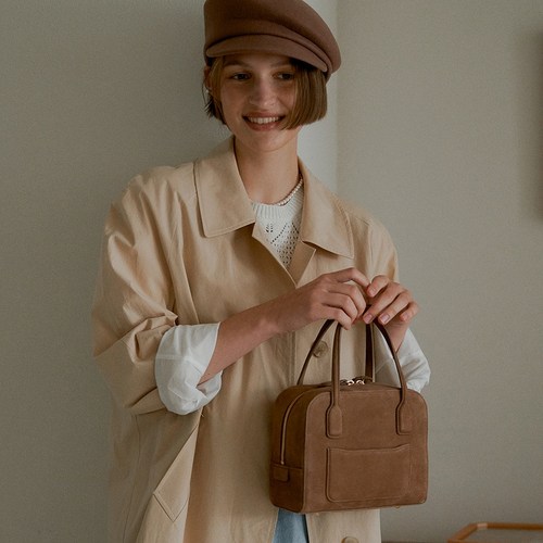 드메리엘 [Demeriel] Cayley Boston Bag Chestnut