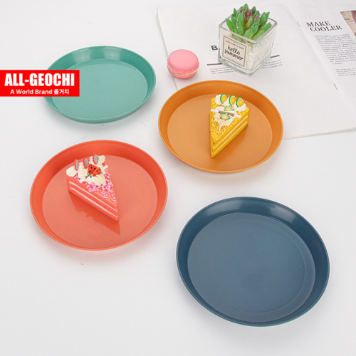 멜라민 다용도 컬러 접시 4색 그릇 15cm 플레이트 앞접시 캠핑, 레드, 1개