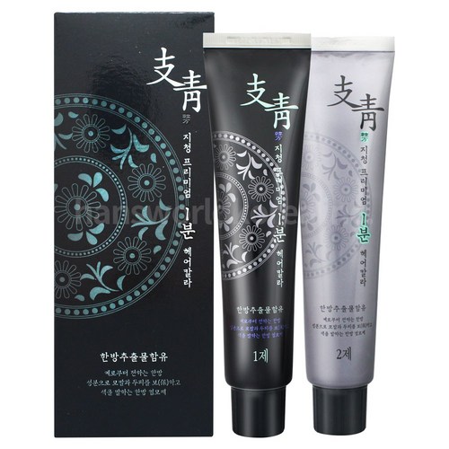 웰코스 뮤겐스 지청 1분 헤어칼라 120g 한방염색약, 밤색, 1개