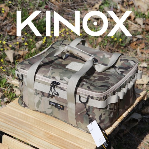 키녹스 캠핑 식기 수납 가방 다용도 백 보관함 메쉬건조망 포함, 멀티카모